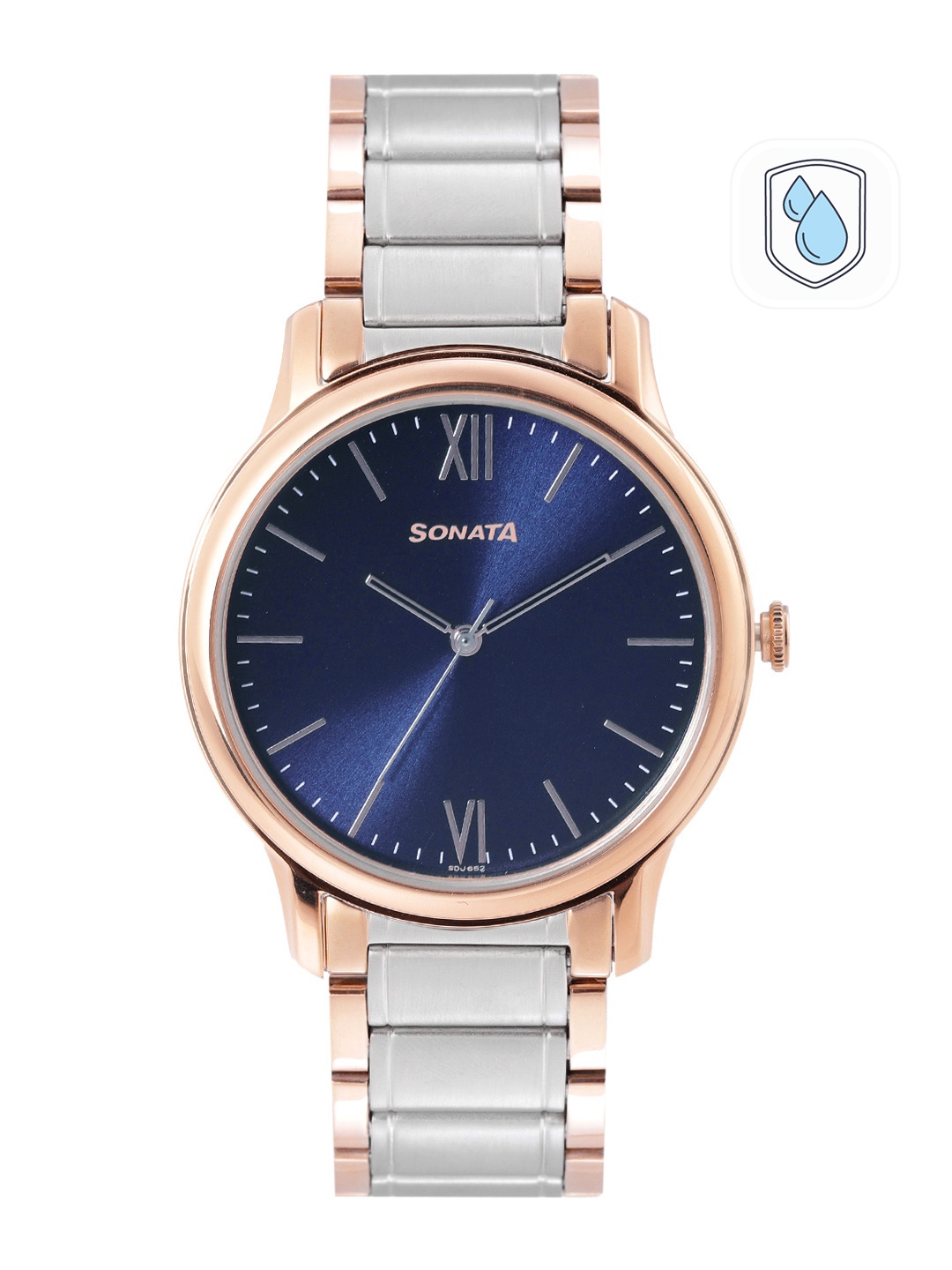 

Sonata Men Stainless Steel Bracelet Style Straps Analogue Watch NR7128KM01, Blue