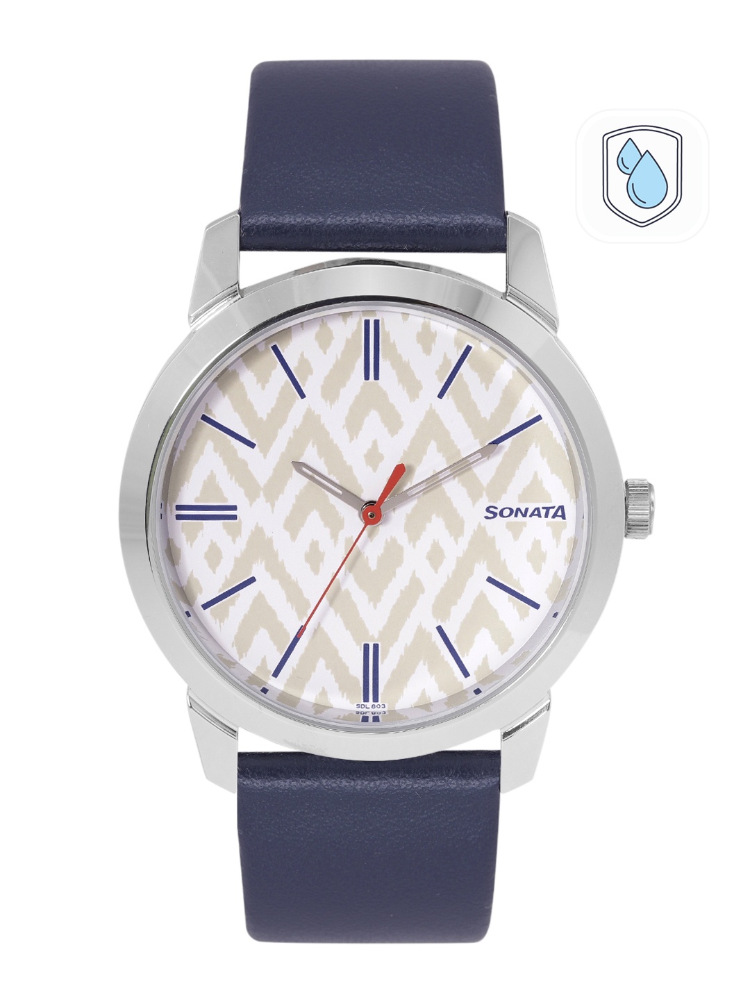 

Sonata Men Printed Dial Leather Straps Analogue Watch NR77107SL02, White