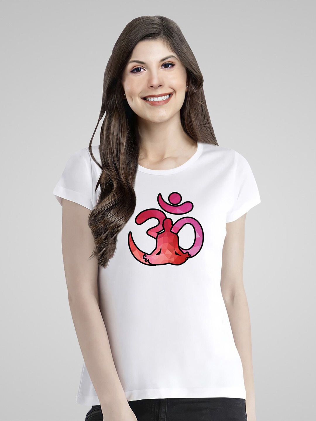 

Pootlu Graphic Printed Pure Cotton T-shirt, White
