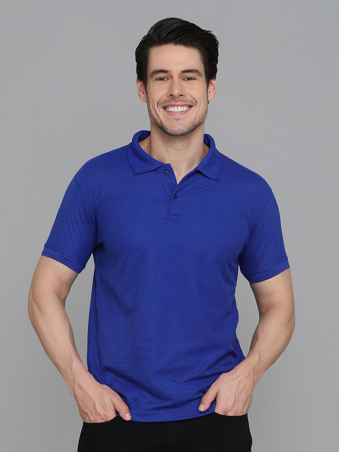 

INKKR Polo Collar T-shirt, Blue
