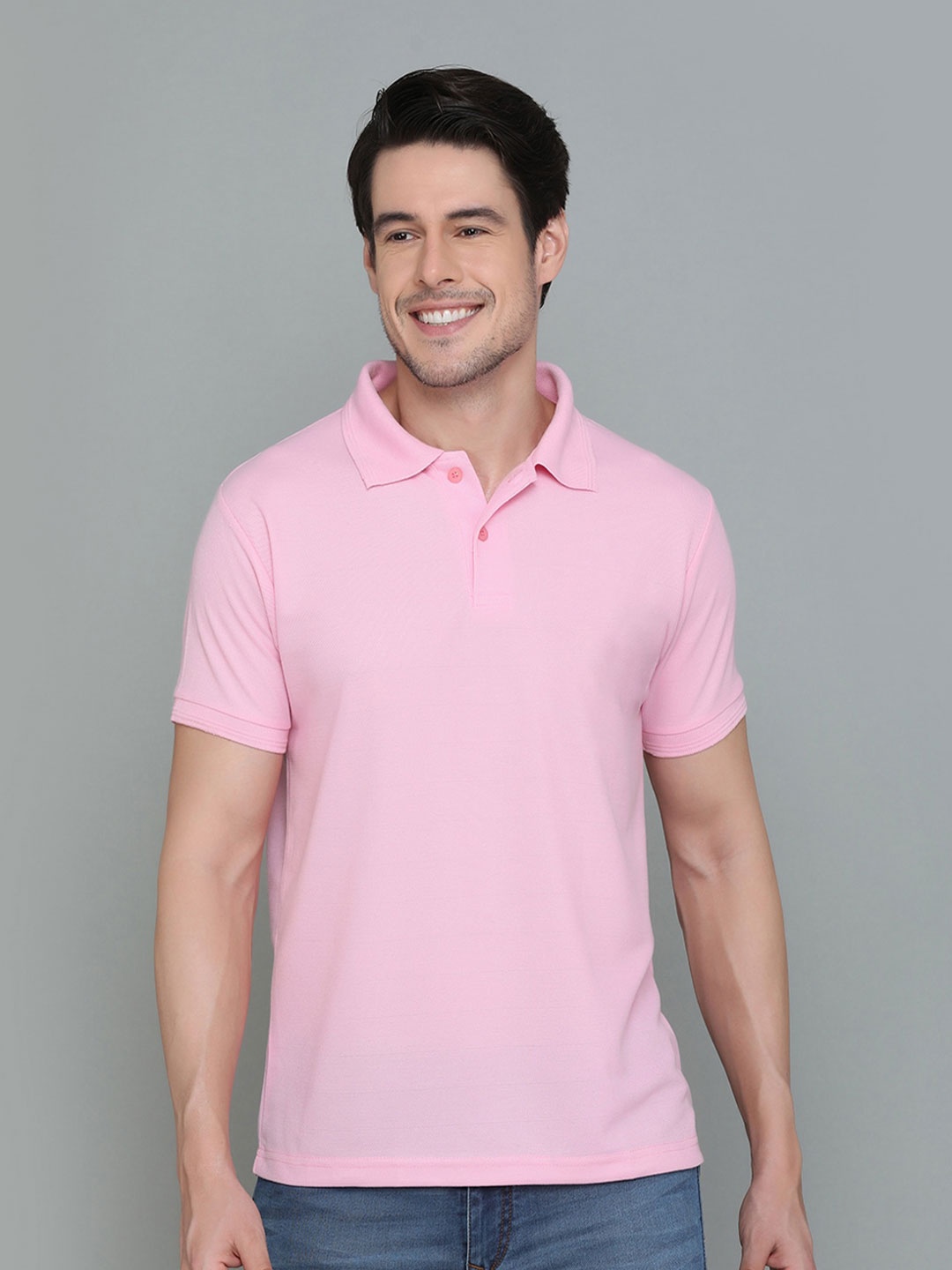 

INKKR Polo Collar T-shirt, Pink