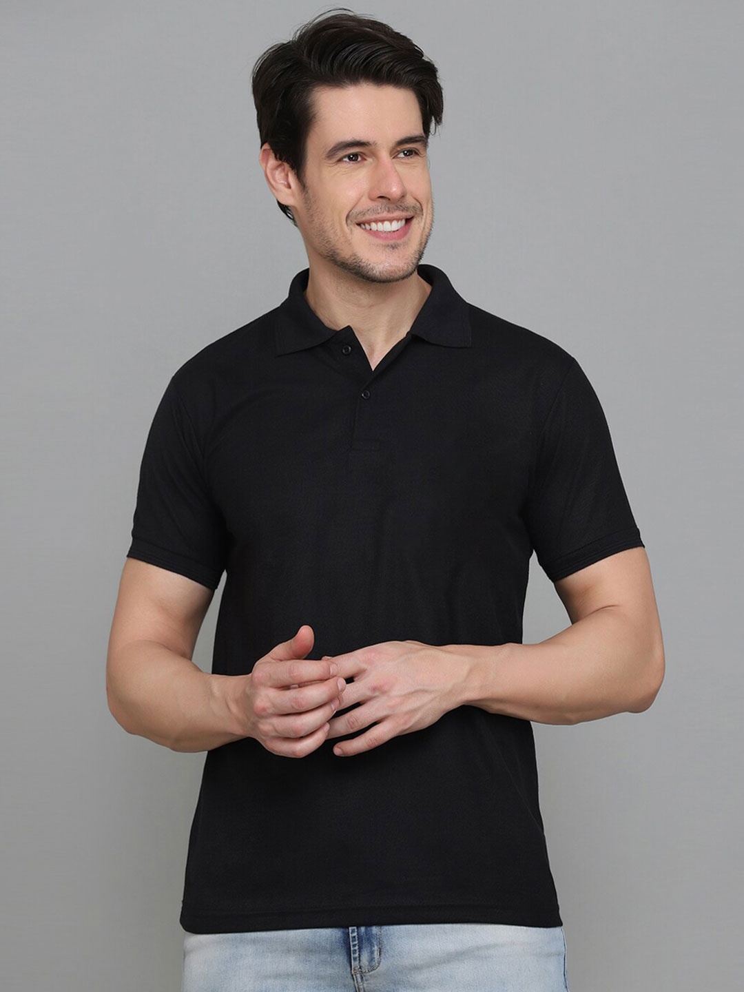 

INKKR Polo Collar T-shirt, Black