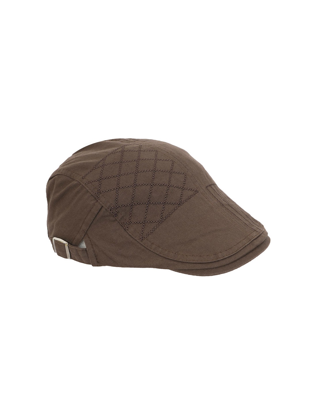 

FabSeasons Self-Design Cotton Ascot Cap, Brown