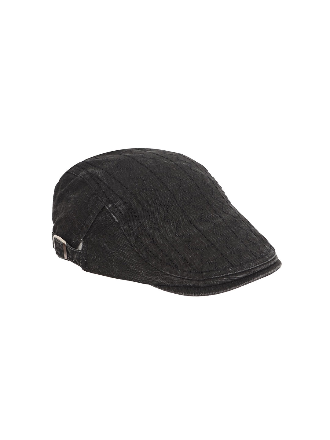 

FabSeasons Faded Cotton Ascot Cap, Black