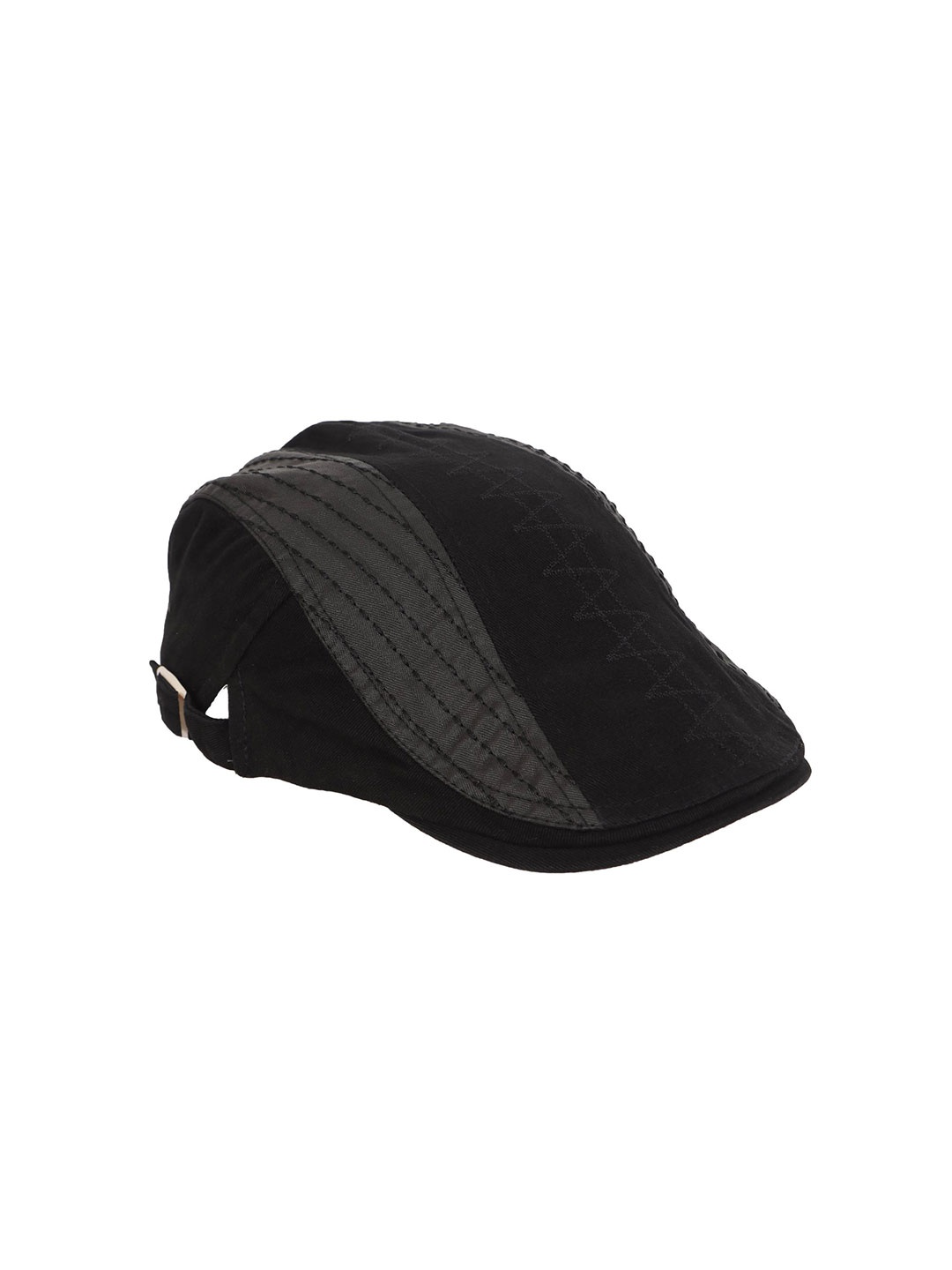 

FabSeasons Embroidered Cotton Ascot Cap, Black