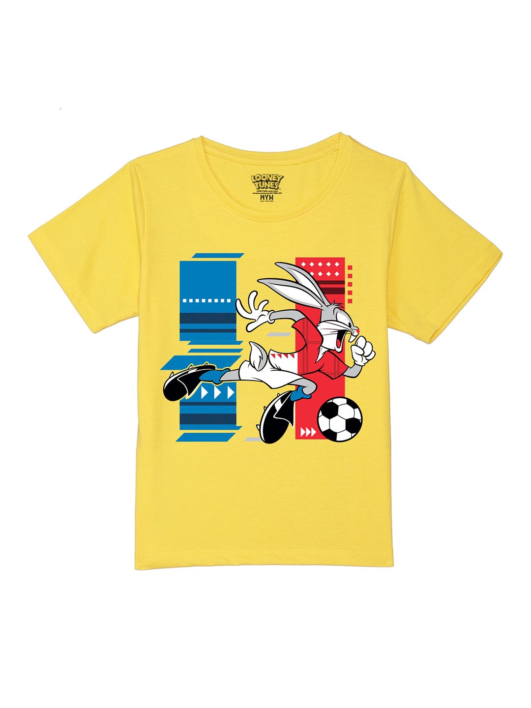 

Wear Your Mind Boys Bugs Bunny Printed Cotton T-shirt, Yellow