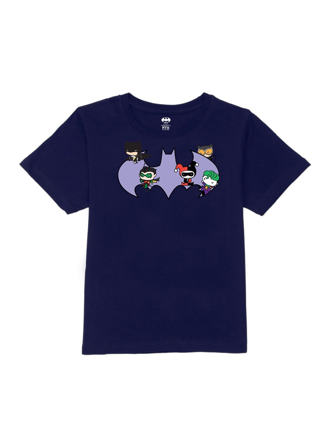 

Wear Your Mind Boys Graphic Printed Pure Cotton T-shirt, Navy blue