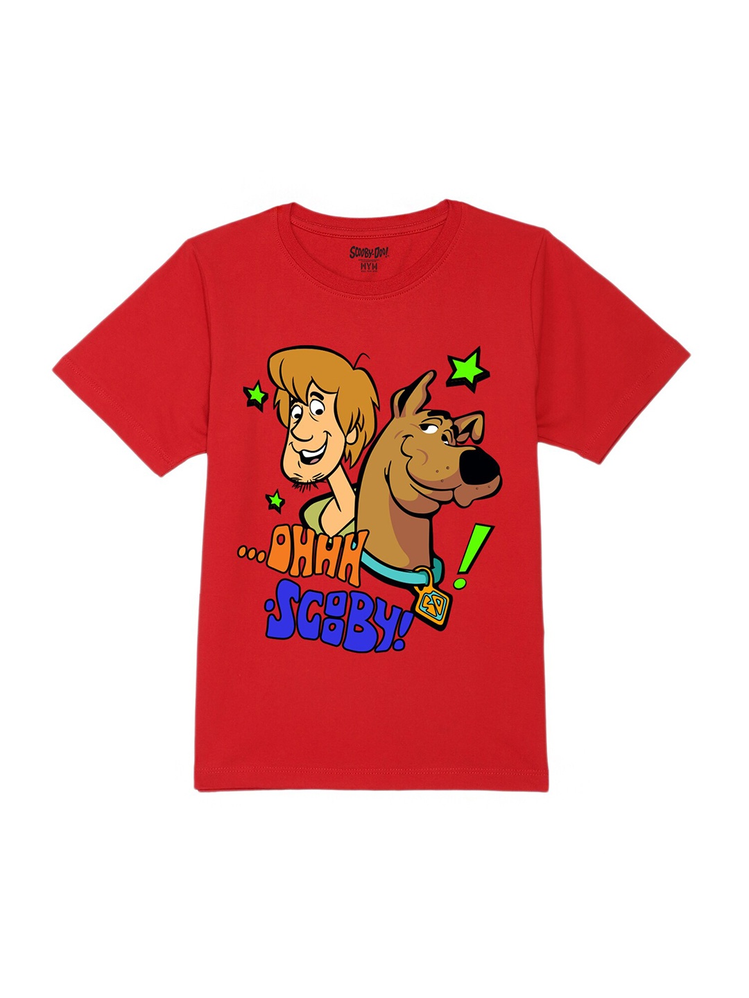 

Wear Your Mind Boys Graphic Scooby Doo Printed Pure Cotton T-Shirt, Red