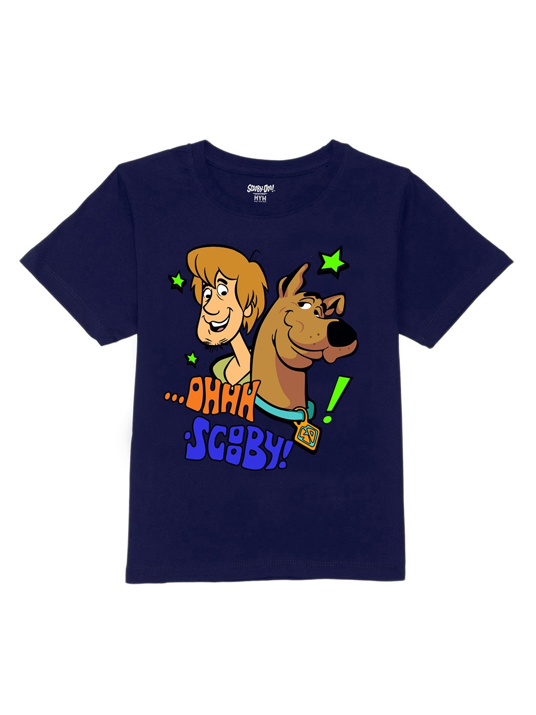 

Wear Your Mind Boys Scooby Doo Printed Pure Cotton T-shirt, Navy blue