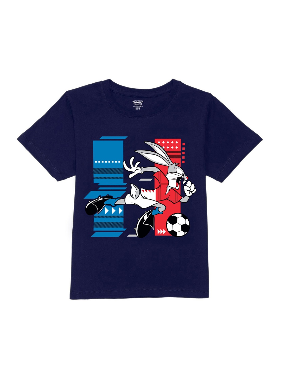 

Wear Your Mind Boys Bugs Bunny Printed Pure Cotton T-shirt, Blue