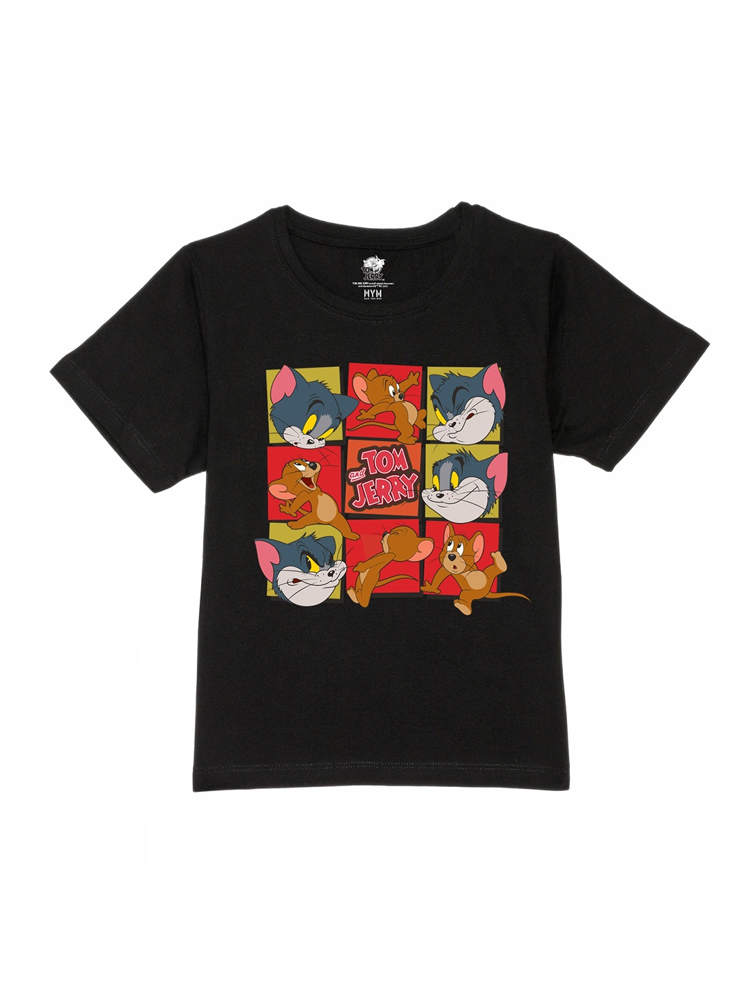 

Wear Your Mind Boys Tom & Jerry Printed Cotton T-shirt, Black