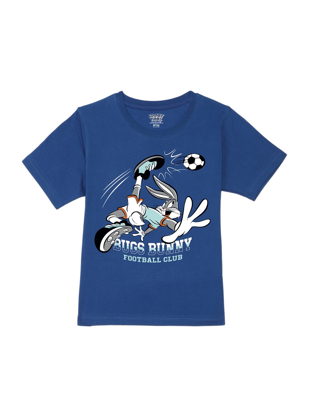 

Wear Your Mind Boys Bugs Bunny Printed Pure Cotton T-shirt, Blue