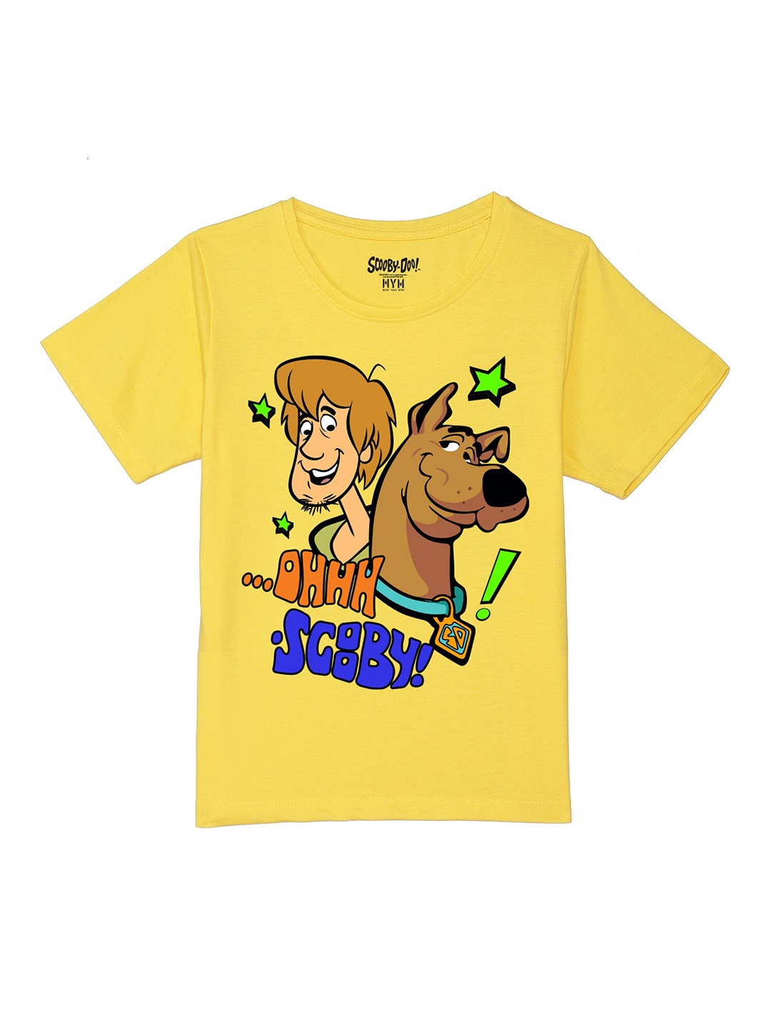 

Wear Your Mind Boys Scooby-Doo Printed Pure Cotton T-shirt, Yellow