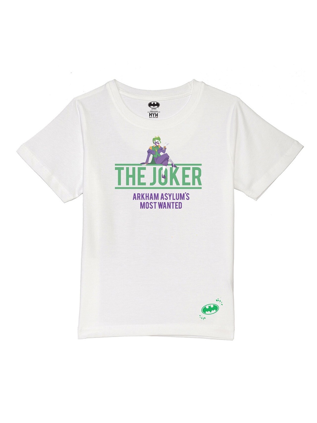 

Wear Your Mind Boys Graphic Joker Printed Pure Cotton T-Shirt, White