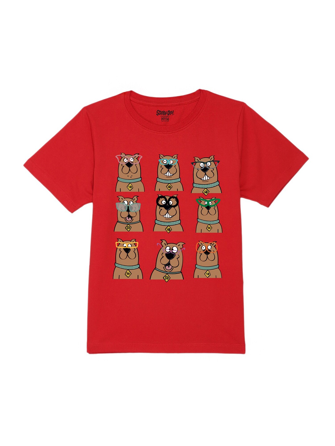

Wear Your Mind Boys Scooby-Doo Printed Cotton T-shirt, Red
