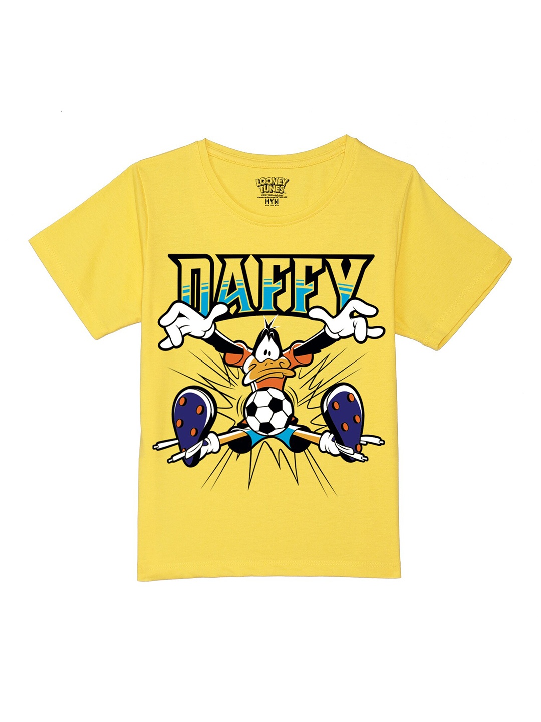 

Wear Your Mind Boys Daffy Duck Printed Pure Cotton T-shirt, Yellow