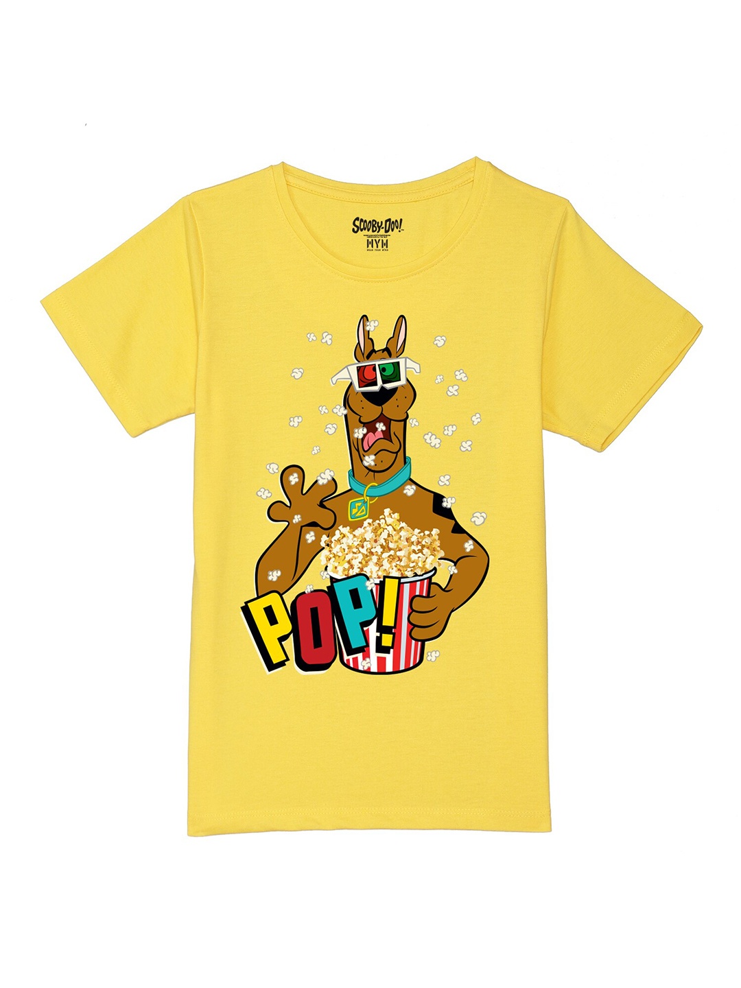 

Wear Your Mind Boys Scooby Doo Printed Pure Cotton T-shirt, Yellow