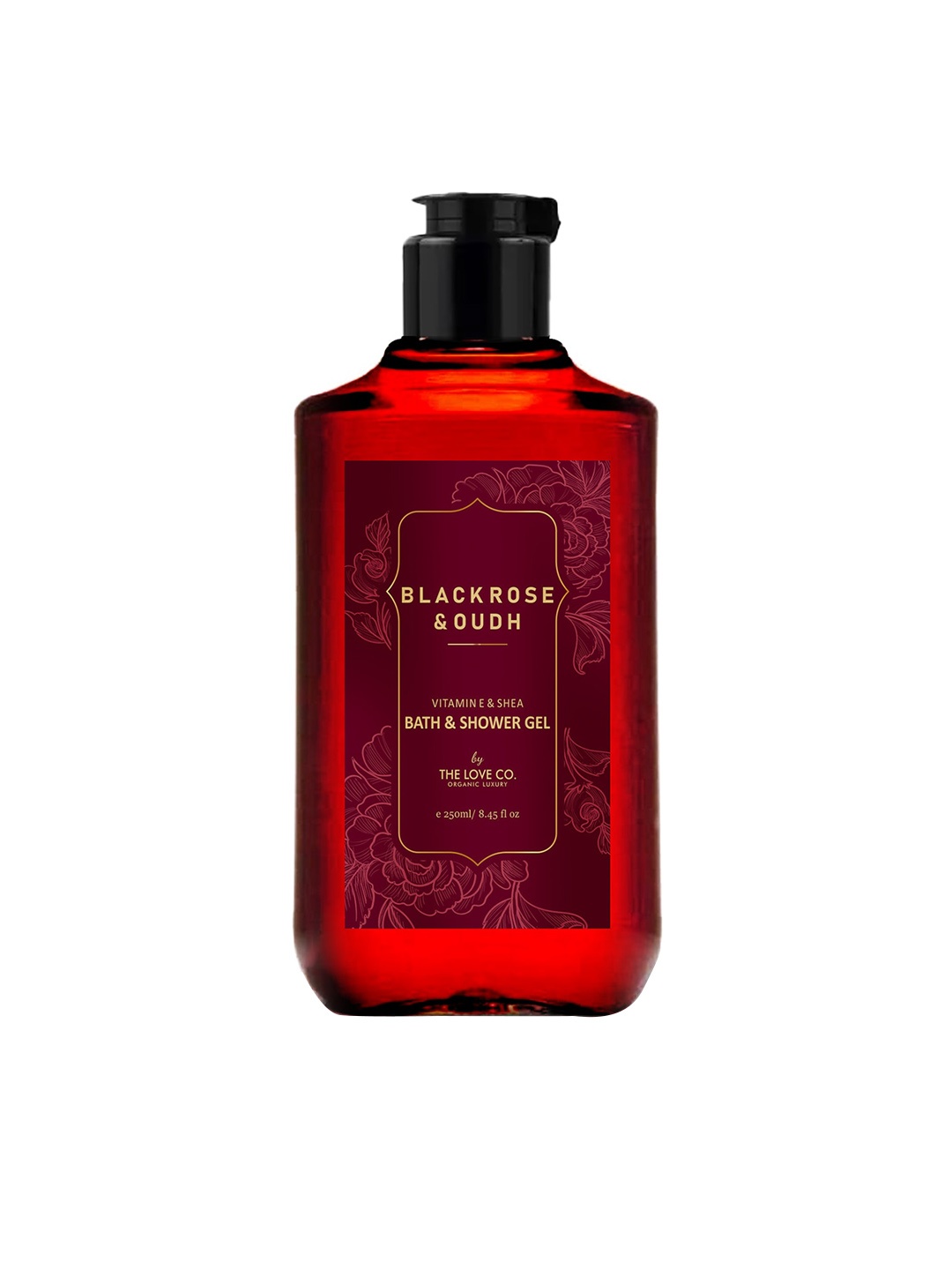 

THE LOVE CO. Black Rose & Oud Vitamin & Shea Bath & Shower Gel 250 ml, Red
