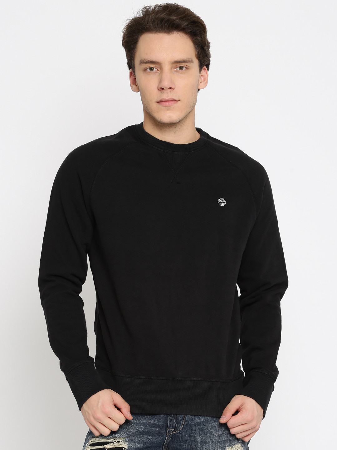 

Timberland Men Black Solid Sweatshirt