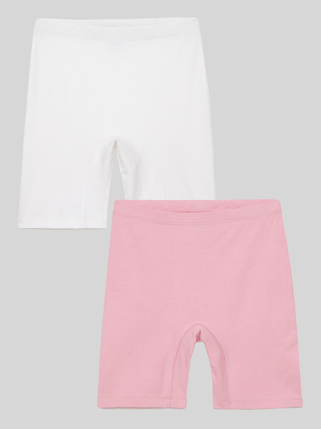 

mackly Girls Pack Of 2 Inner-Shorts, White