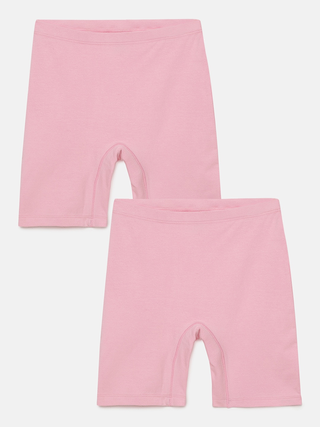 

mackly Girls Pack Of 2 Mid-Rise Boy Short Briefs, Pink