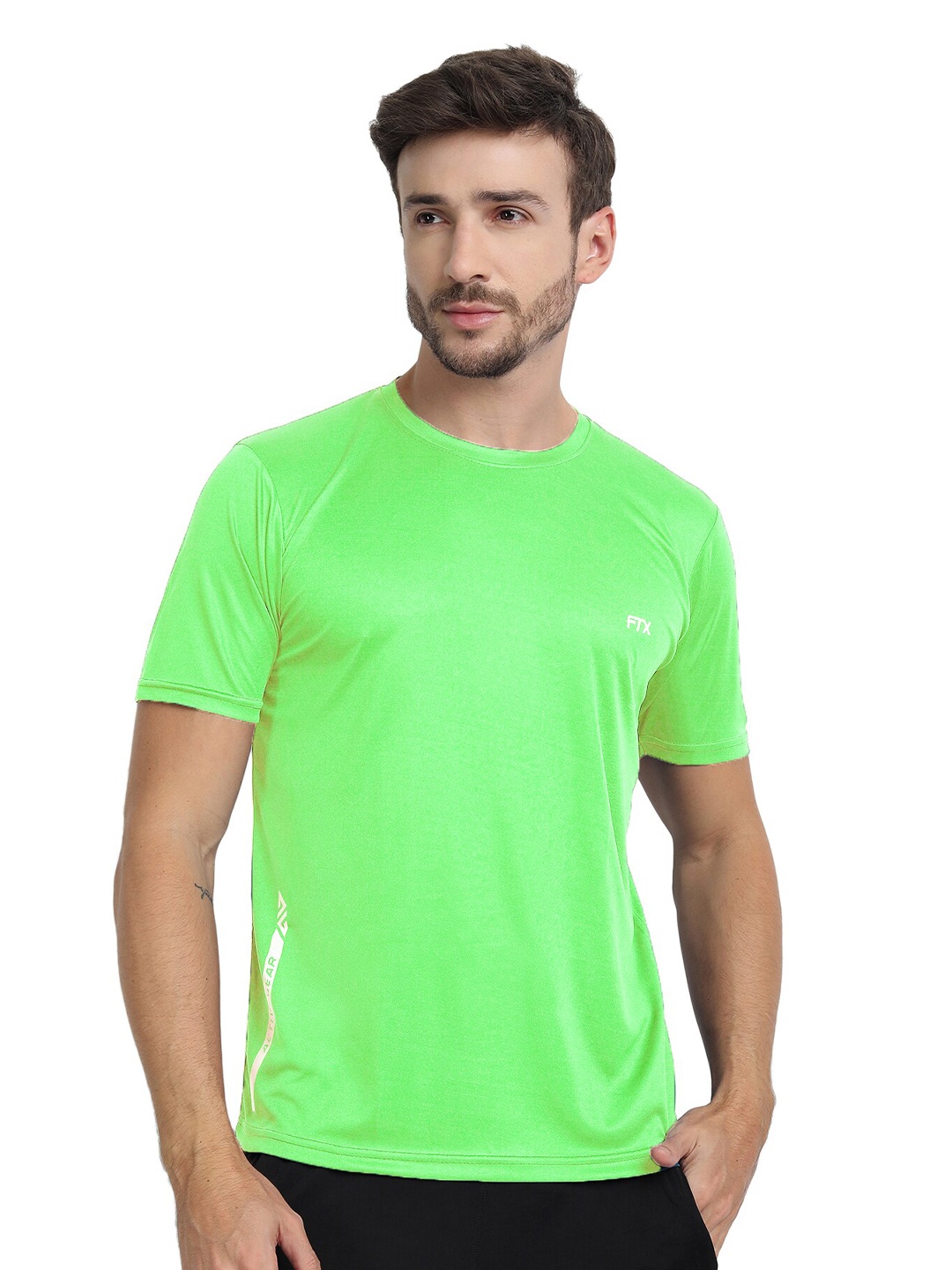 

FTX Round Neck Regular Fit T-shirt, Lime green