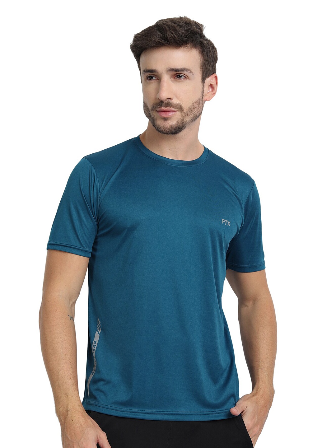 

FTX Round Neck Regular Fit T-shirt, Blue