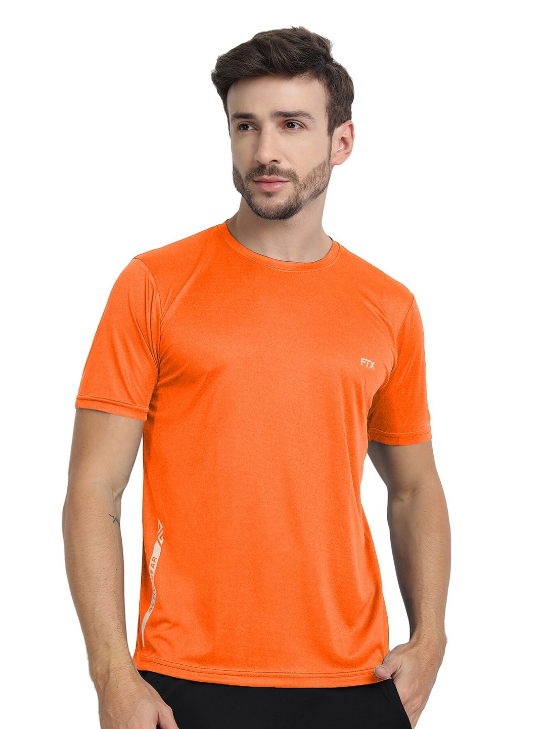 

FTX Round Neck Regular Fit T-shirt, Orange