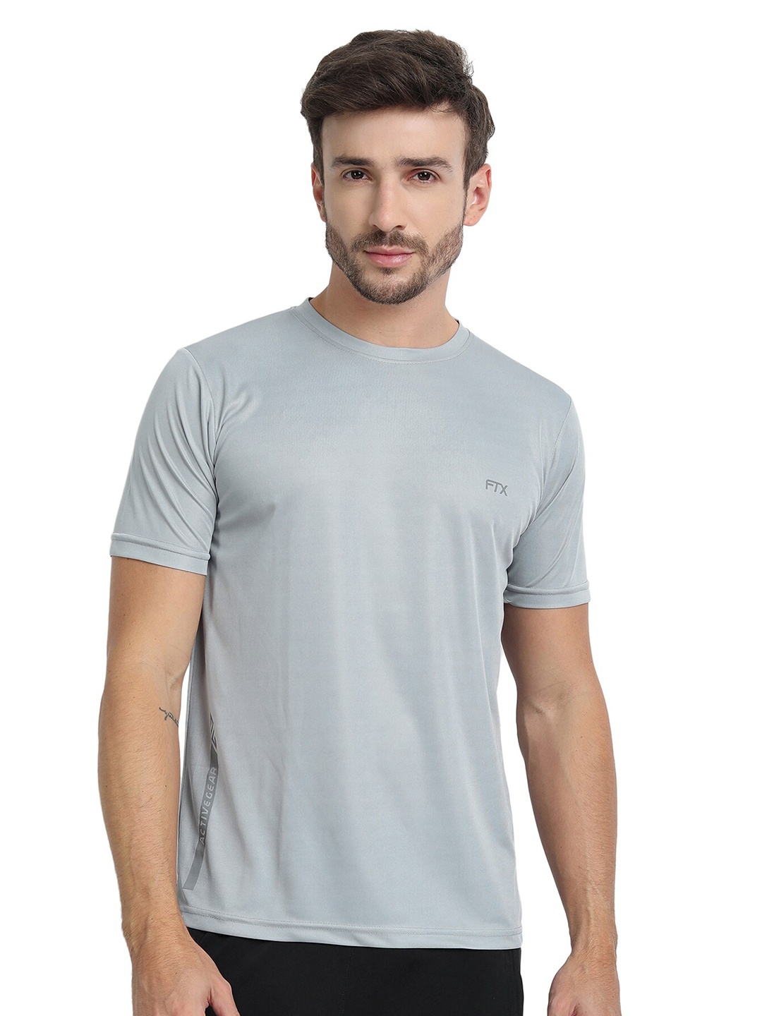 

FTX Round Neck Regular Fit T-shirt, Grey