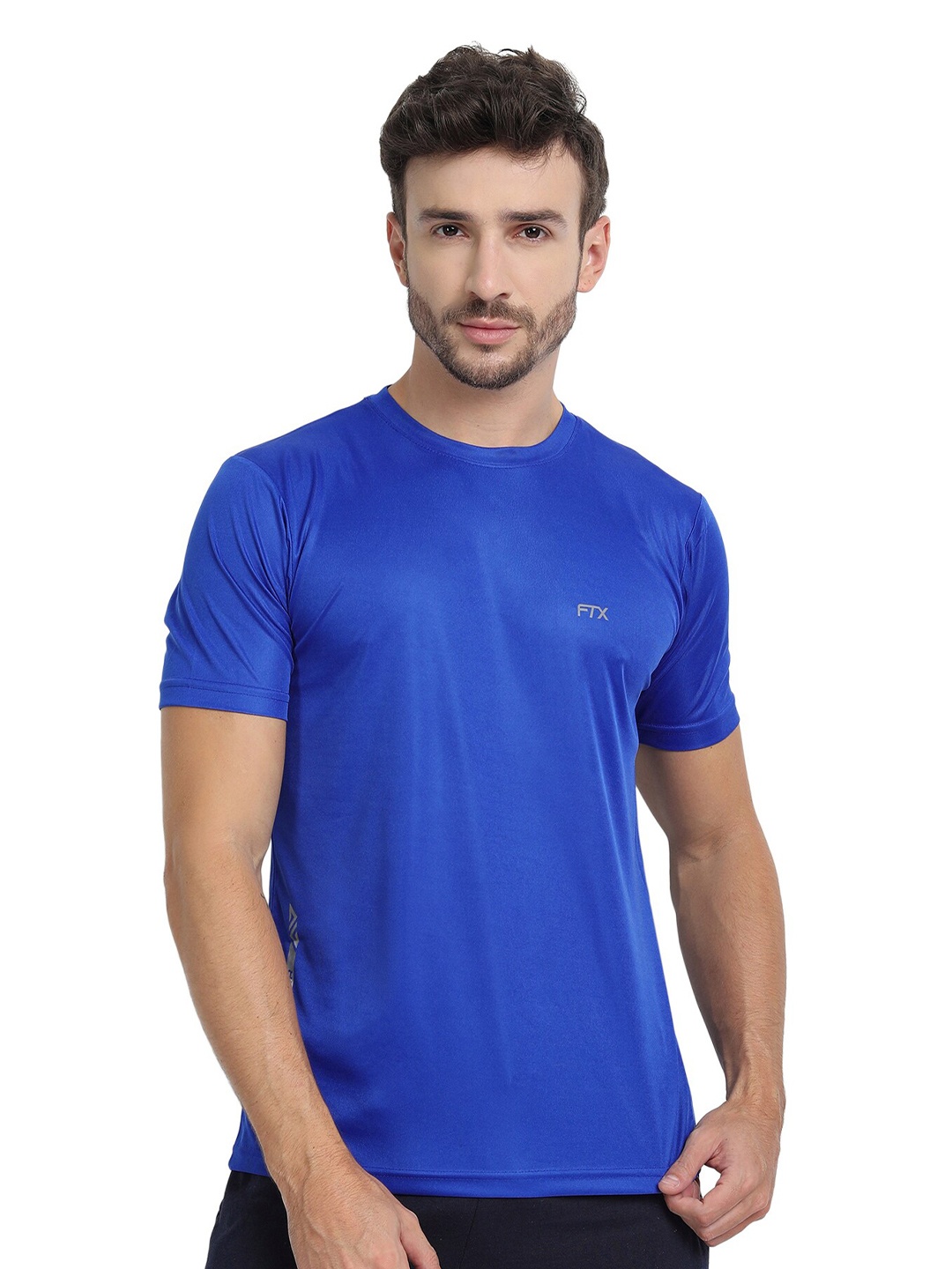 

FTX Round Neck Regular Fit T-shirt, Blue