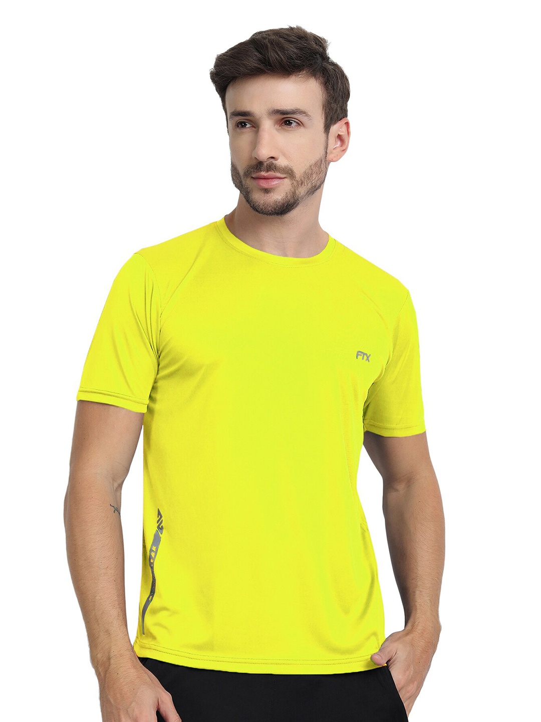 

FTX Round Neck Regular Fit T-shirt, Lime green