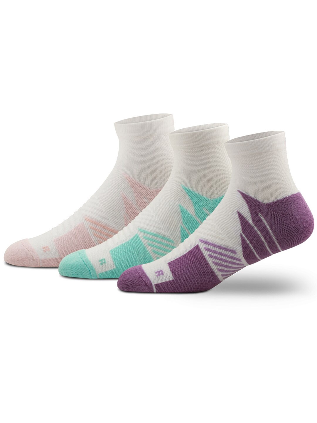 

Supersox Men Pack Of 3 Patterned Cotton Ankle Length Socks, White