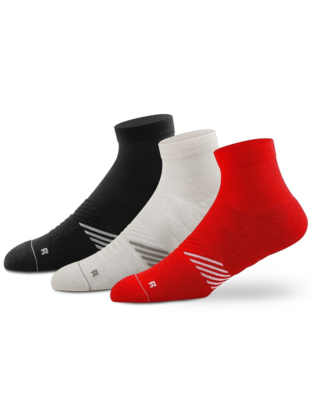 

Supersox Men Pack Of 3 Cotton Ankle Length Socks, Black