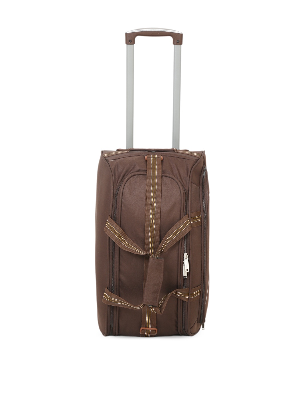 

Teakwood Leathers Printed Duffel Trolly Bag, Brown
