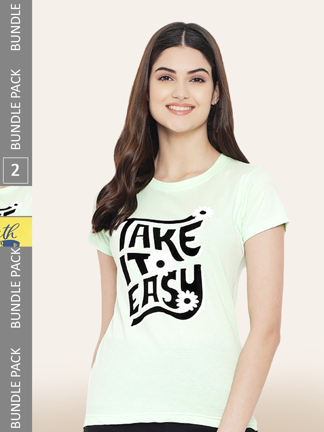 

BAESD Pack Of 2 Printed Cotton T-shirt, Multi