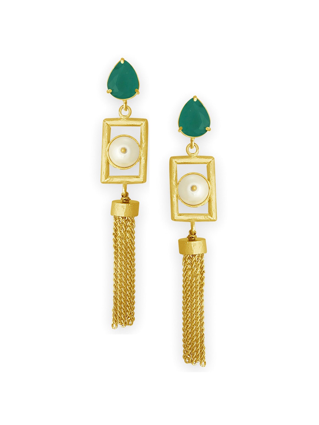 

Alamod Gold-Plated Geometric Drop Earrings