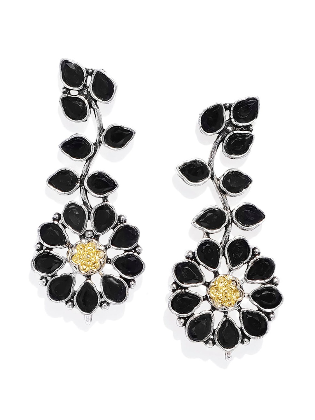 

Alamod Silver-Plated Floral Drop Earrings