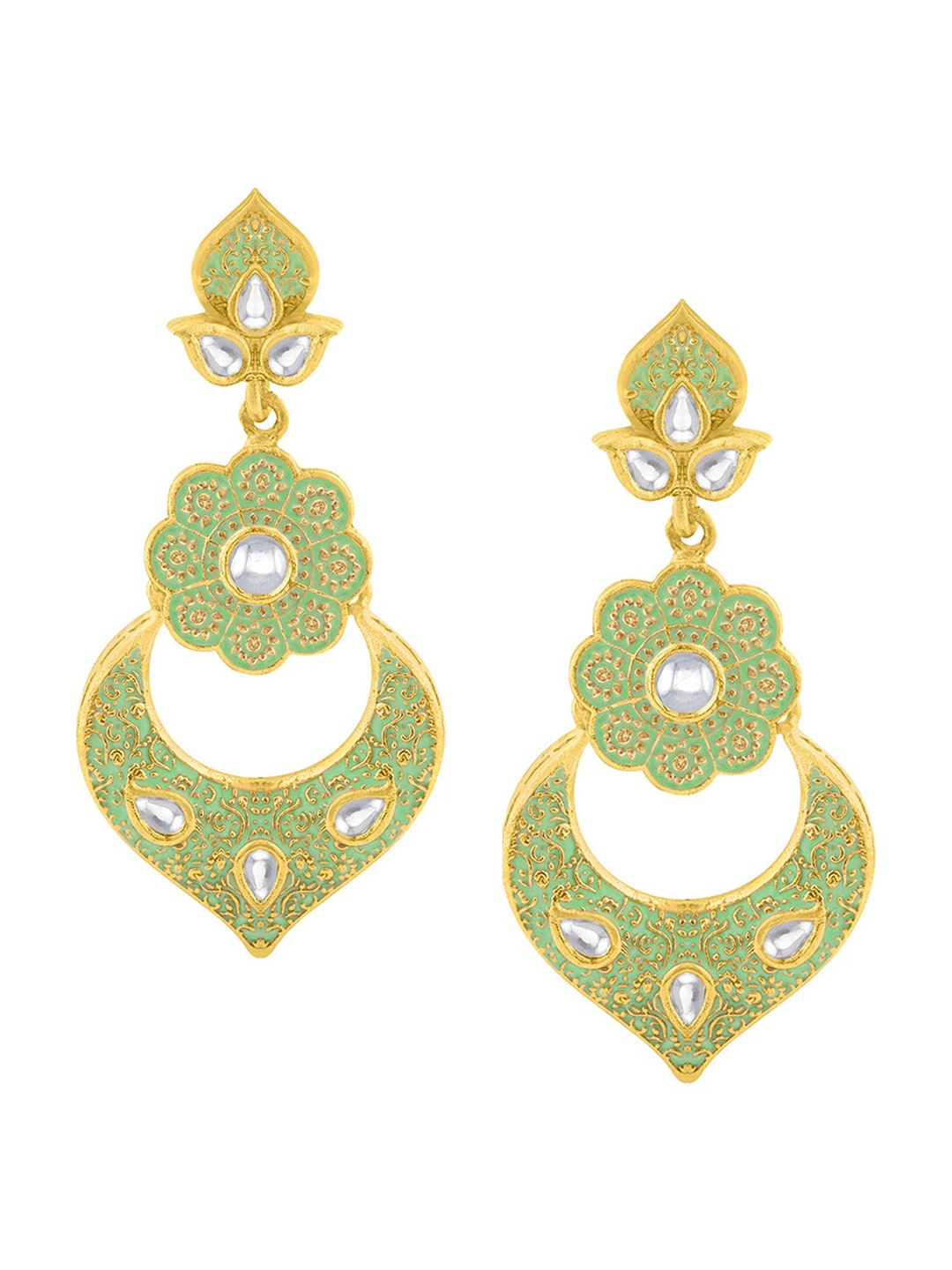 

Alamod Gold-Plated Floral Drop Earrings