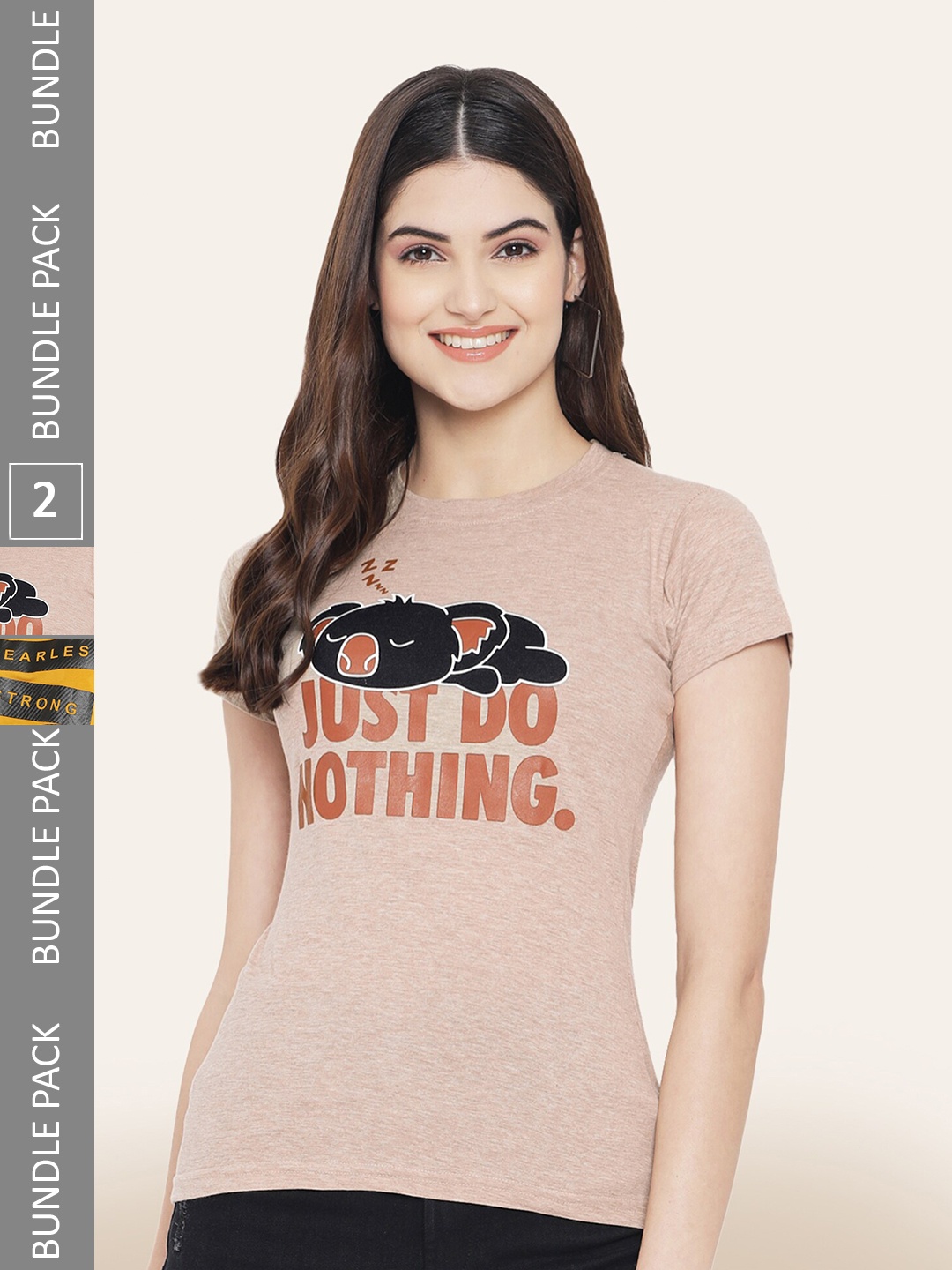 BAESD Pack Of 2 Printed Cotton T-shirt, Multi