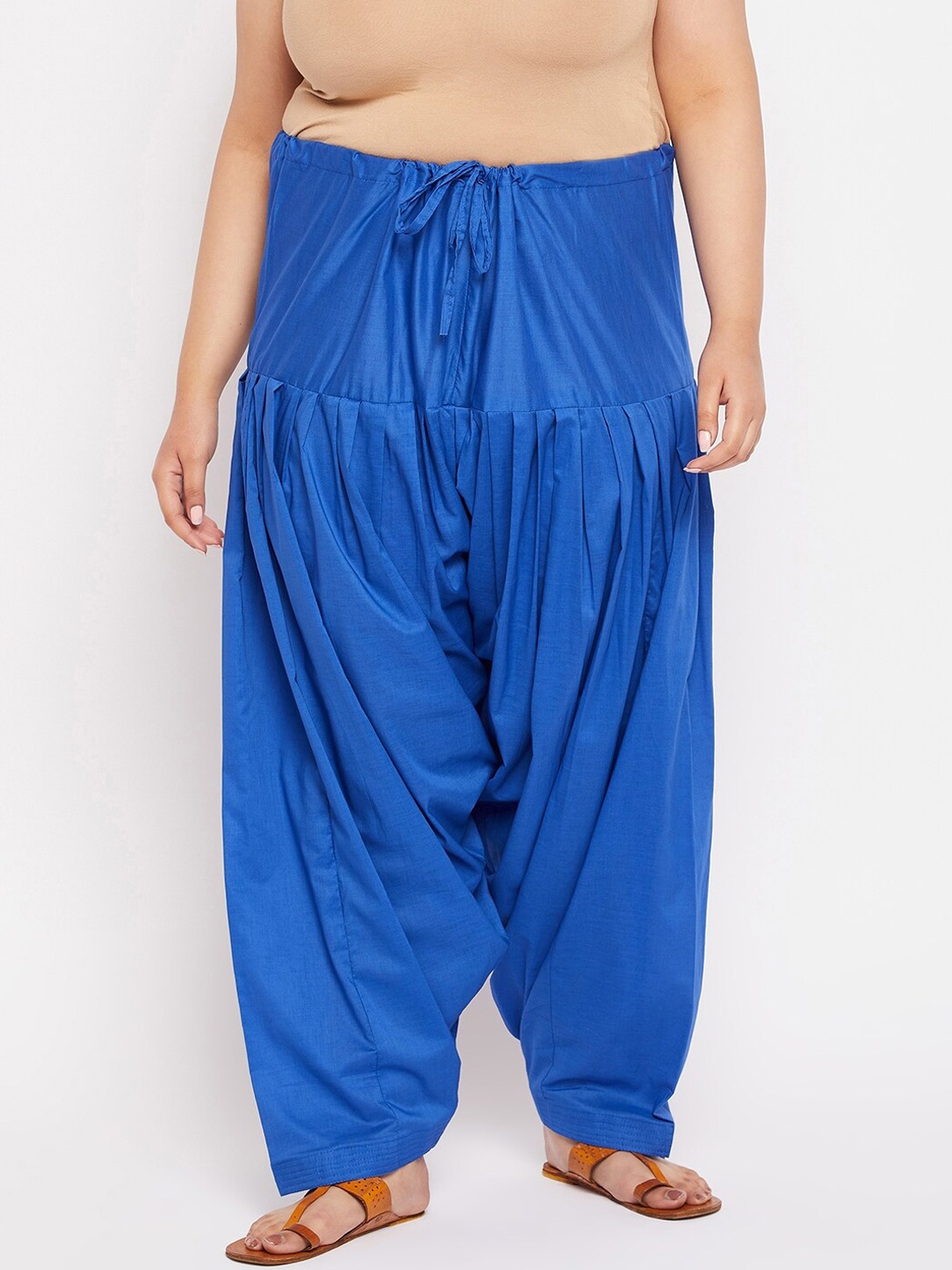 

CLORA CREATION PLUS Plus Size Cotton Patiala Salwar, Blue