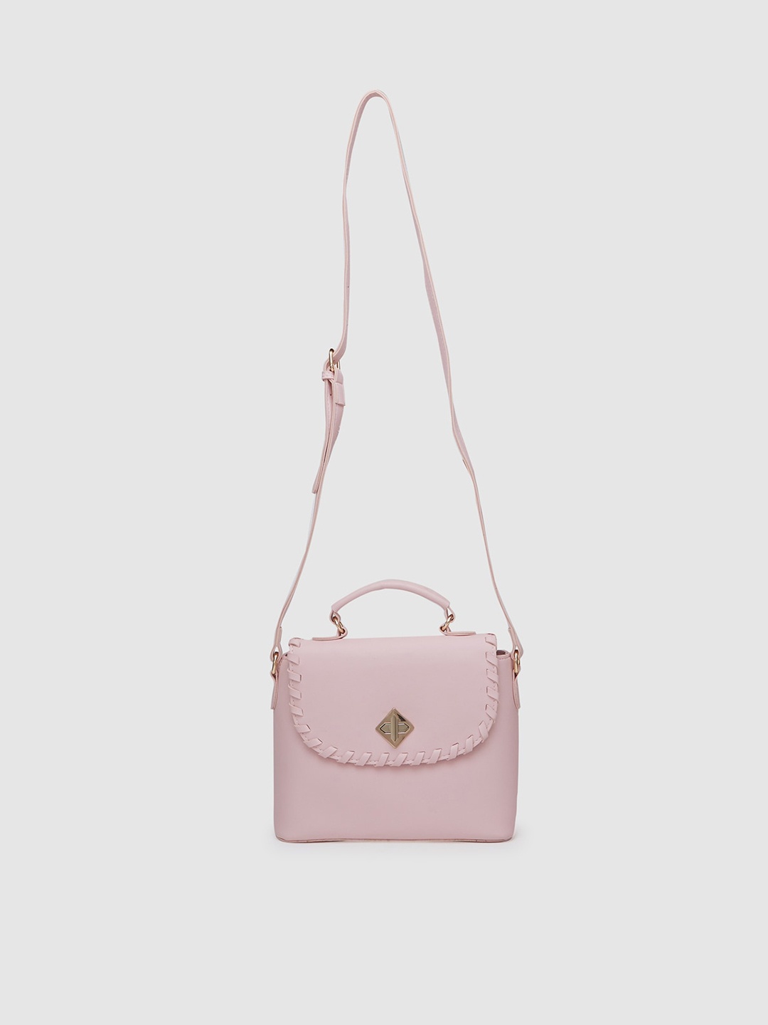

Globus Pink Structured Sling Bag, Nude