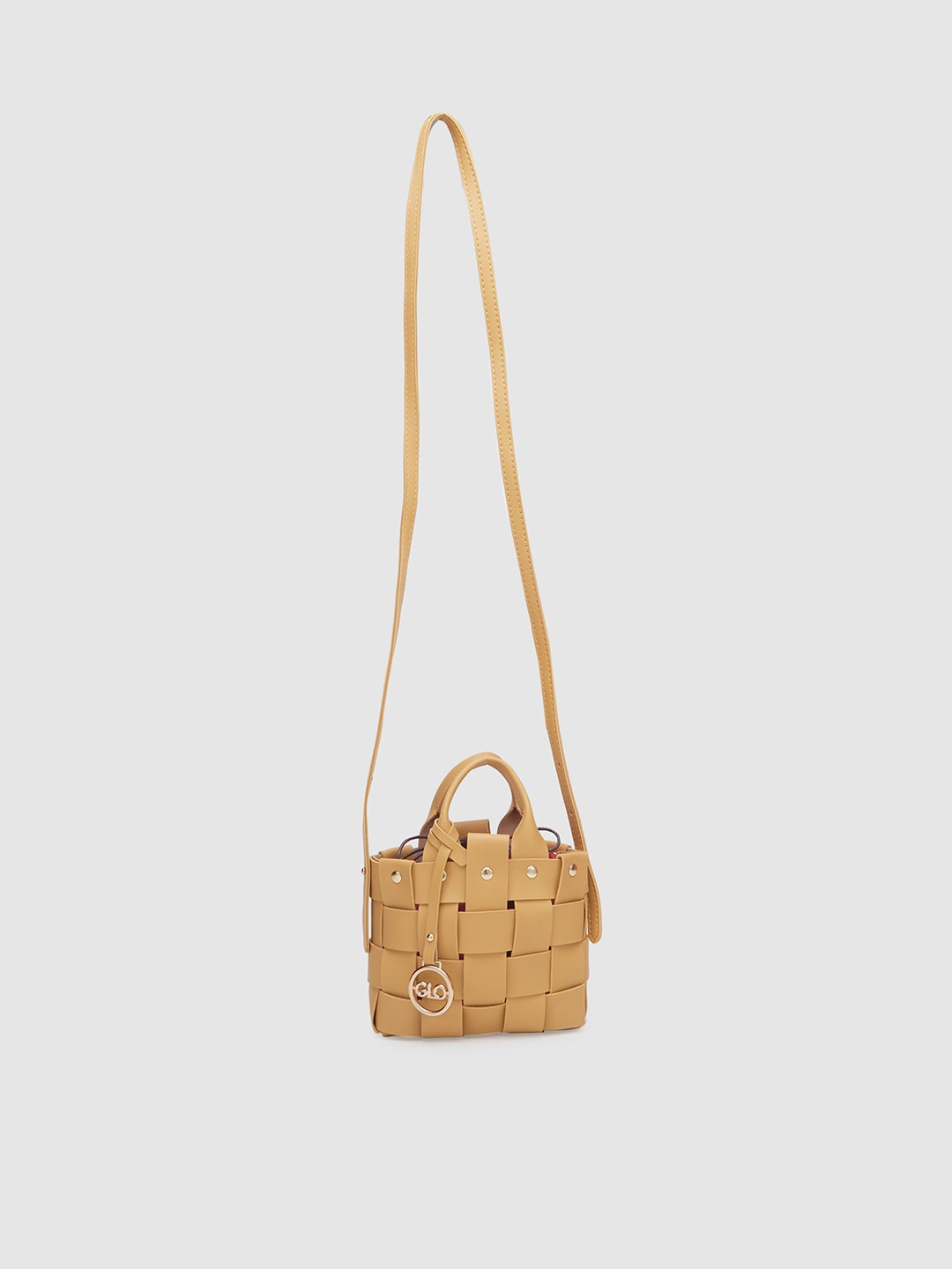 

Globus Self Design Structured Sling Bag, Beige