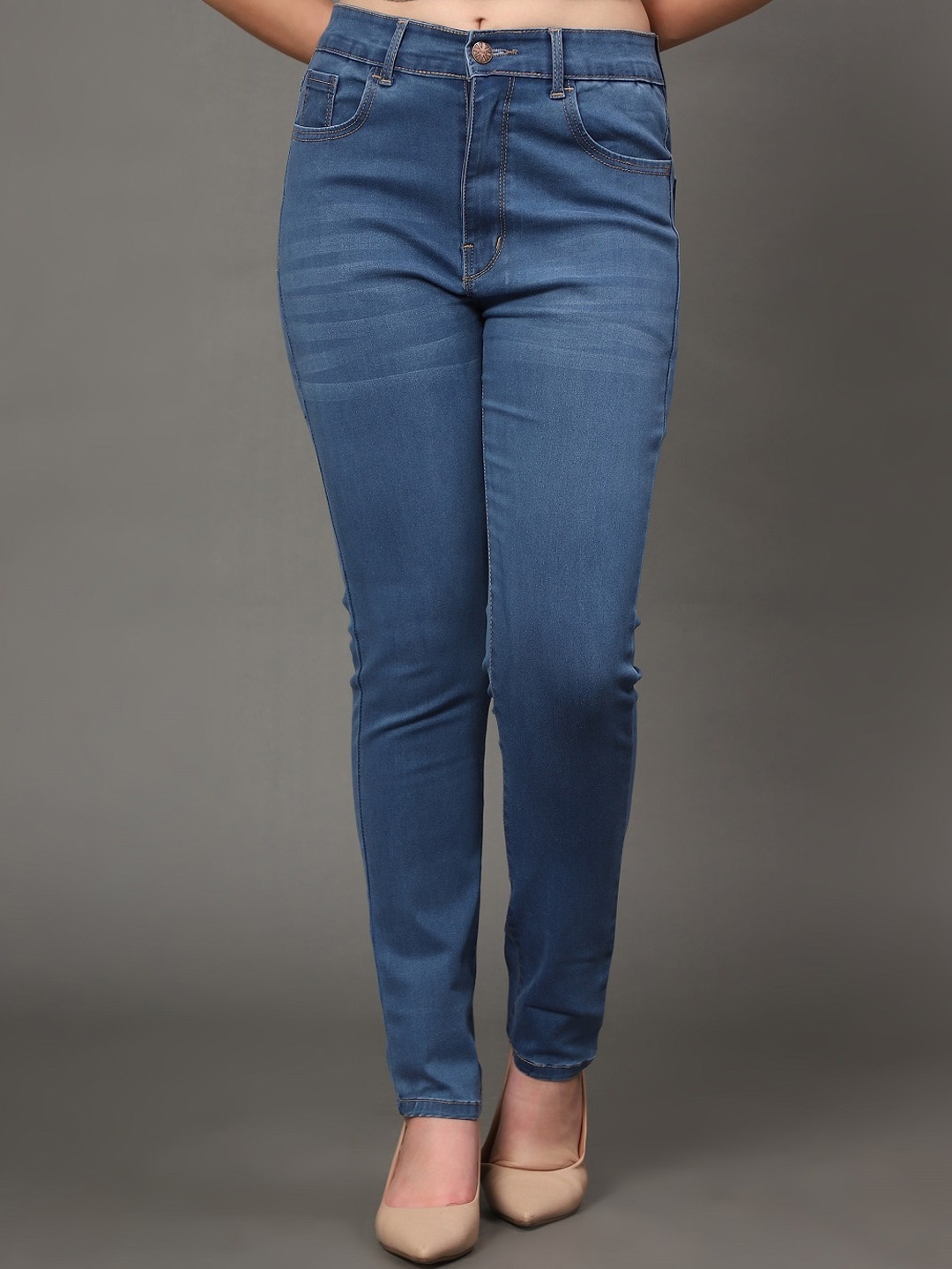 

BAESD Women Jean Skinny Fit High-Rise Stretchable Jeans, Blue