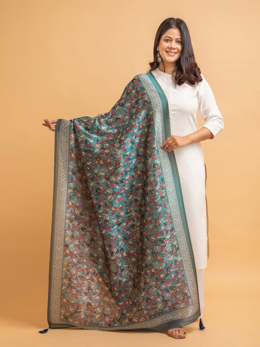 

SUTI Ethnic Motifs Printed Dupatta, Blue
