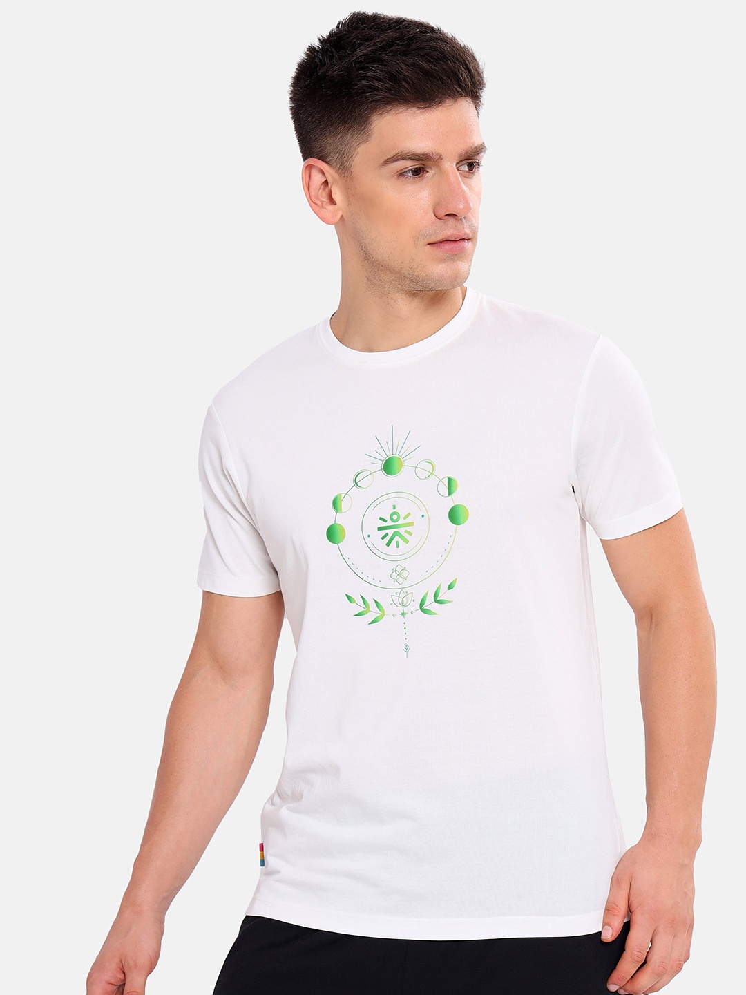 

Cultsport Graphic Printed Sports T-shirt, White