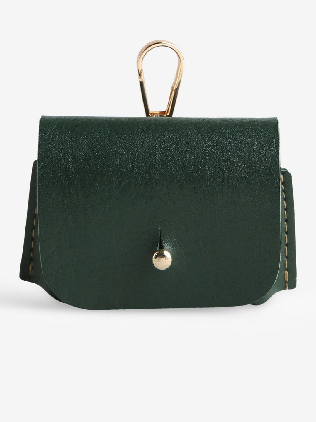 

THE MESSY CORNER Textured Leather Airpod Case Pro, Green