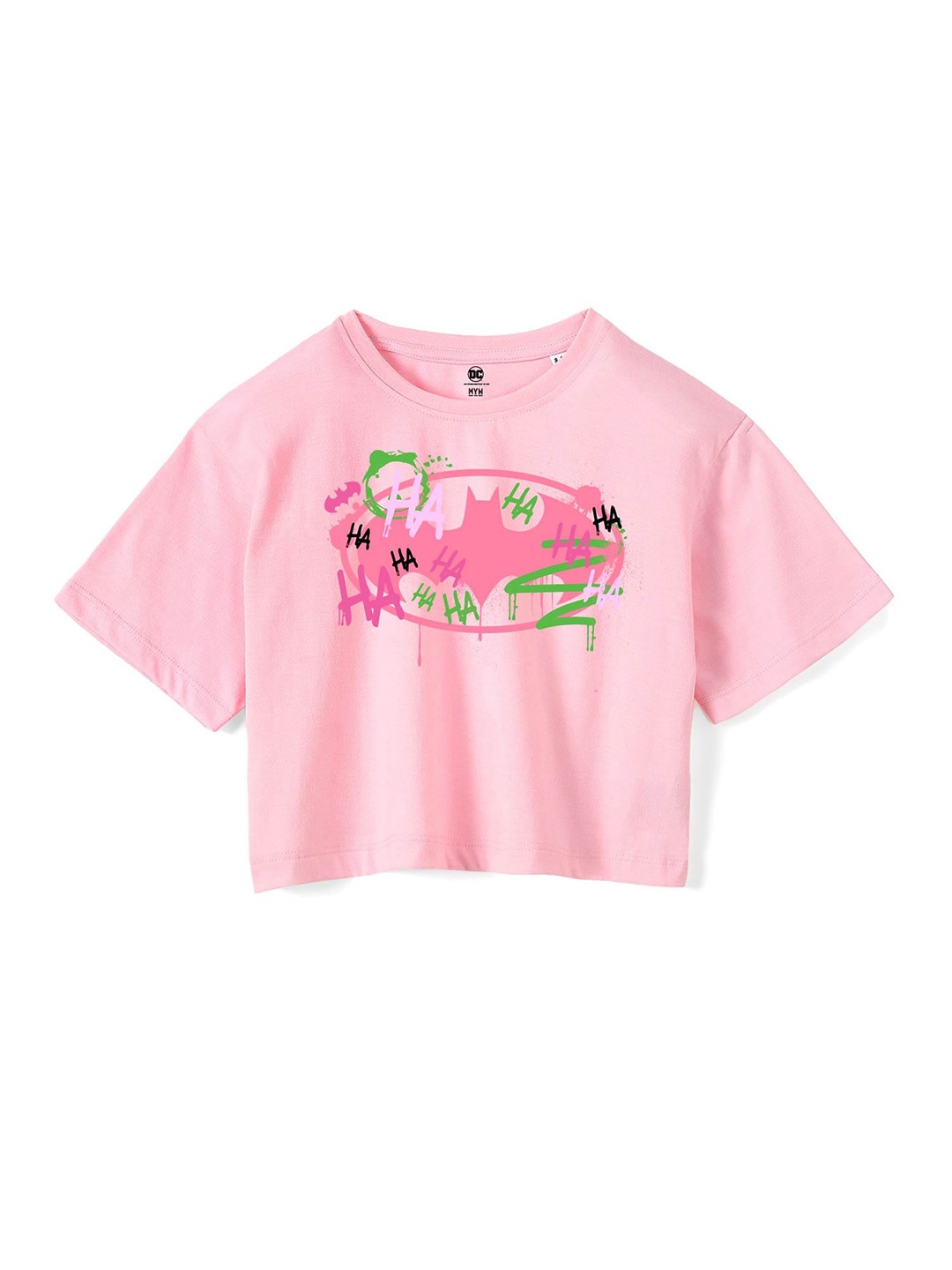 

Wear Your Mind Girls Printed Pure Cotton Boxy T-shirt, Pink