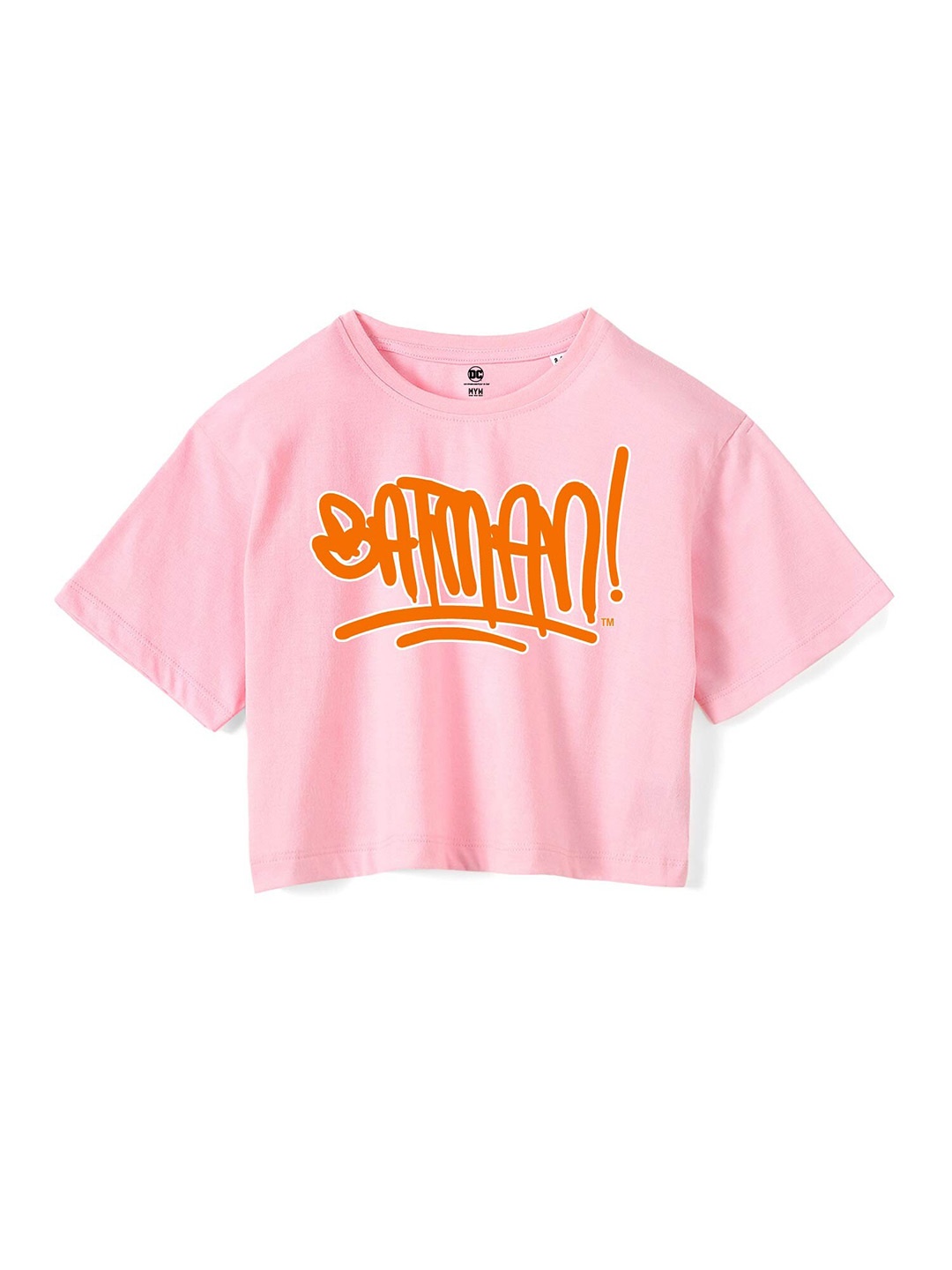 

Wear Your Mind Girls Printed Pure Cotton Boxy T-shirt, Pink