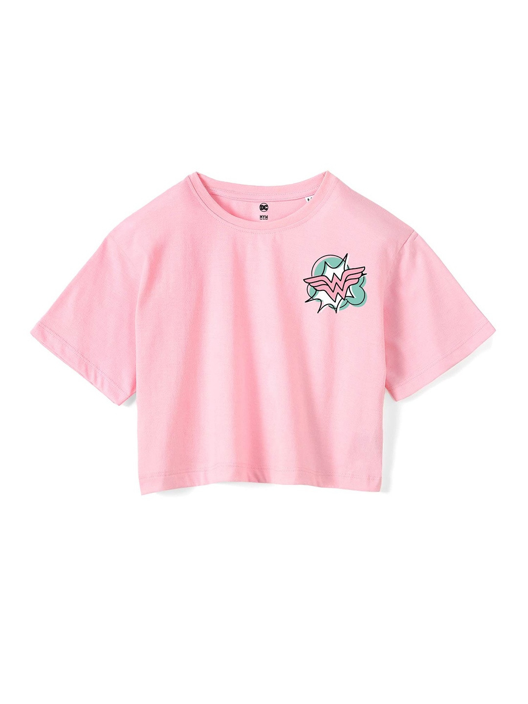 

Wear Your Mind Girls Pure Cotton Boxy T-Shirt, Pink