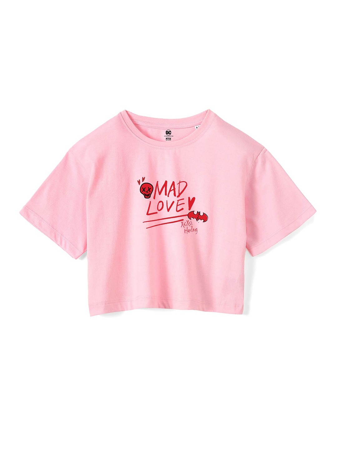 

Wear Your Mind Girls Typography Pure Cotton Boxy T-shirt, Pink